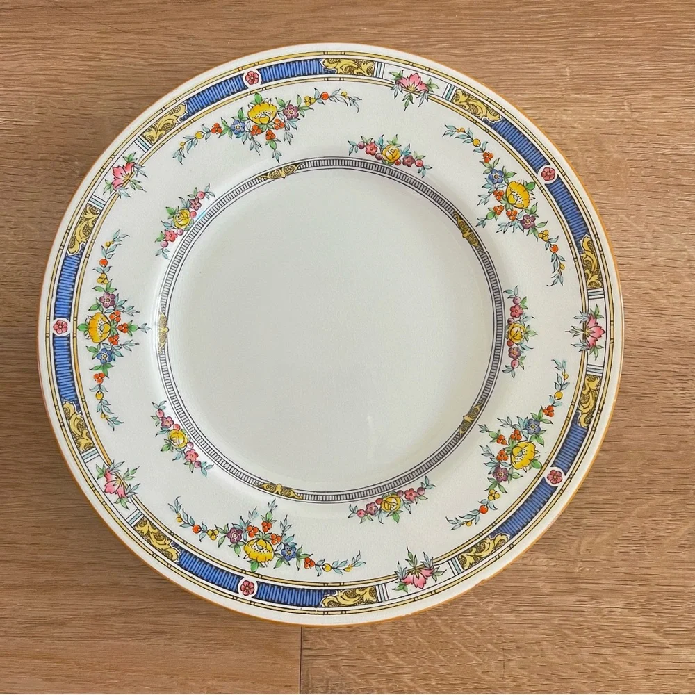 Antique‎ 1924 Mintons England Princess Yellow Flower Bone China Salad Plate 7.5